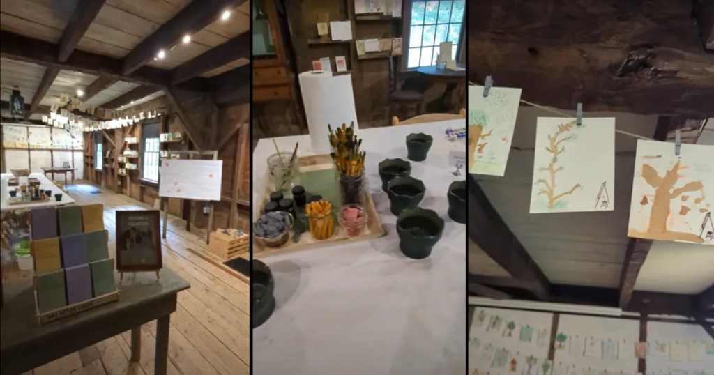 Inside montage of Thomas Cole 1839 Storehouse Studio