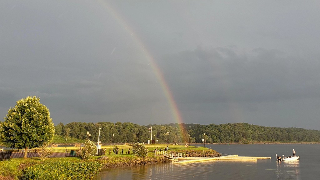 Rainbow view from Port of Call 2019