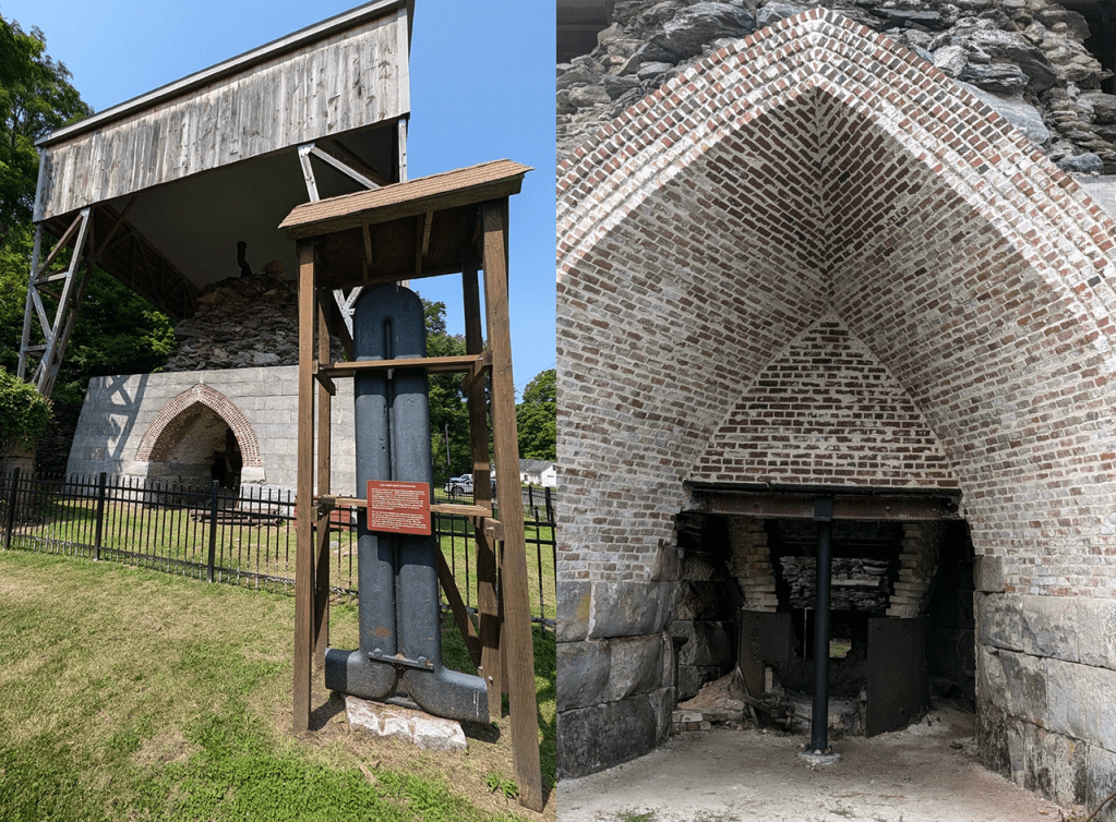 Copake Iron Works Furnace close-up and Cast Iron Heat Exchanger.