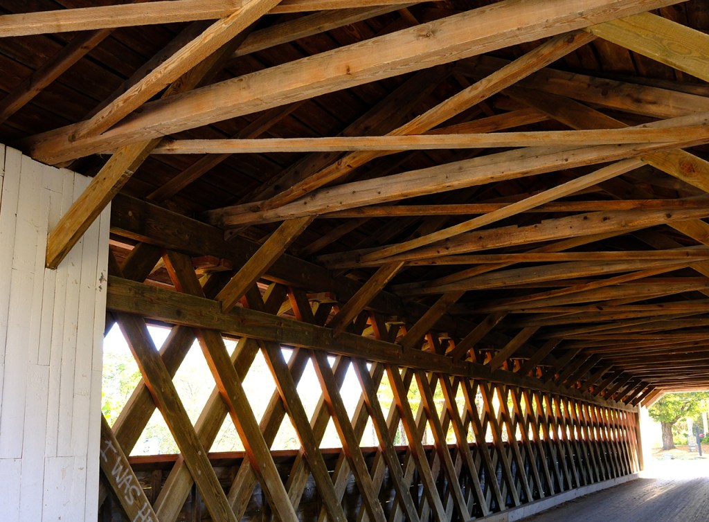 Interior View of Silk Road Covered Bridge, Burlington Vermont.