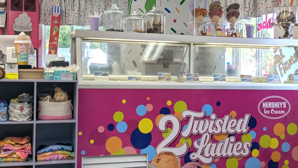 Twisted Ladies Ice Cream Inside Store