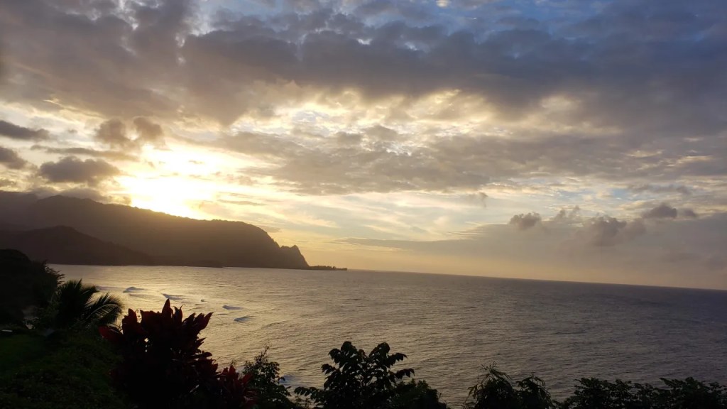 Sunset from Princeville AirBnb