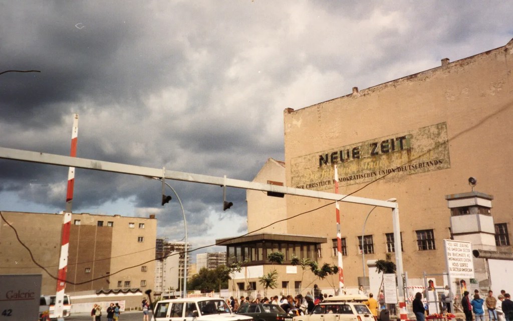 Full view of Checkpoint Charlie in 1992