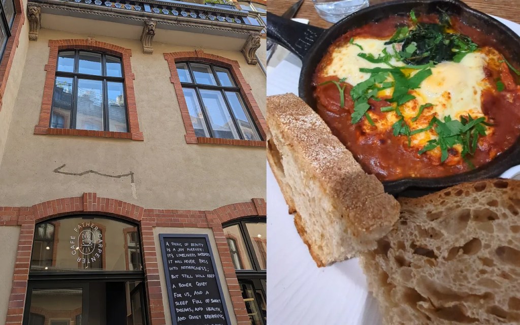 Father Carpenter Cafe - Exterior and Çılbır Dish